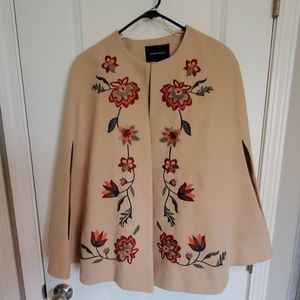 Embroidered poncho